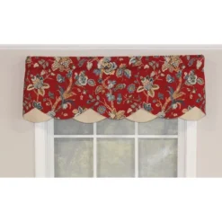 Gianna Petticoat 3in Rod Pocket Contrast Bottom Fabric Valance 50in X 15in By RLF Home -Home Improvement Store GUEST 65774b10 6476 4e9f 818a 6207c59a07ba