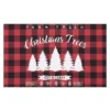 Trinity Plaid White Christmas Tree Non-Slip Decorative Doormat -Home Improvement Store GUEST 657ffd7c f380 4438 b62d b56fb0bc98d1