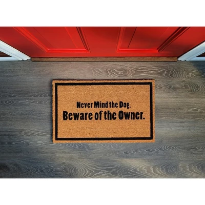 BirdRock Home Beware Of Owner Coir Front Door & Entry Doormat - 18" X 30" 4 BirdRock Home Beware Of Owner Coir Front Door & Entry Doormat - 18" X 30" - Image 2