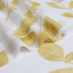 Trinity Leaf Printed Pattern Linen Textured Sheer Kitchen Curtains -Home Improvement Store GUEST 66a8432e 9fdc 401a a68c bb2a8e0ef220