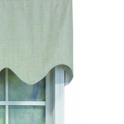 RLF Home R-Crosby Essential Solid Color Fabric Printed Regal Valance 3" Rod Pocket 50" X 17" Sand 3 RLF Home R-Crosby Essential Solid Color Fabric Printed Regal Valance 3" Rod Pocket 50" X 17" Sand