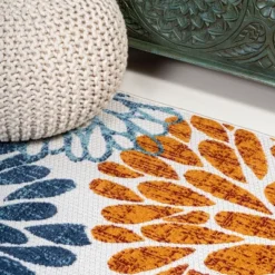 Crisantemo Floral Indoor/Outdoor Area Rug - JONATHAN Y -Home Improvement Store GUEST 688b951f b8fe 47e7 99db fb09b7d4ab51