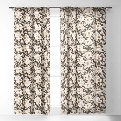 Holli Zollinger Indra Poppy Dark Single Panel Sheer Window Curtain - Deny Designs 3 Holli Zollinger Indra Poppy Dark Single Panel Sheer Window Curtain - Deny Designs