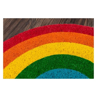 1'4"x2'8" Rainbow Woven Half-Circle Door Mat - Novogratz By Momeni 3 1'4"x2'8" Rainbow Woven Half-Circle Door Mat - Novogratz By Momeni