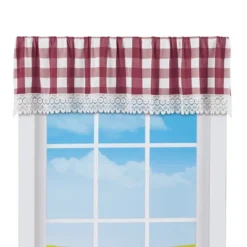 Collections Etc Buffalo Check Plaid Rod Pocket Top Window Valance -Home Improvement Store GUEST 69df5c41 9fba 4bb5 b174 73e92dffc47a