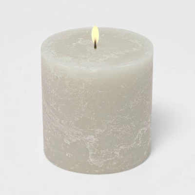 Pillar Cozy Cashmere Candle Gray - Threshold™ 3 Pillar Cozy Cashmere Candle Gray - Threshold™