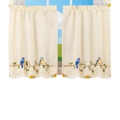 Collections Etc Beautiful Perched Songbirds Window Curtains, Single Panel, -Home Improvement Store GUEST 6c5cc3a6 02bc 4561 b3fd d932be59cfcc