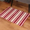 2'x3' ColorStar Timeless Stripe Door Mat Burgundy - Bungalow Flooring