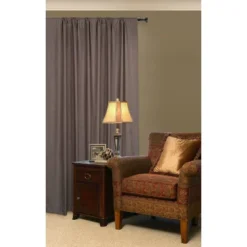28"x48" Drapery Single Rod Set Finials Modern Pewter Trumpet - Lumi Home Furnishings -Home Improvement Store GUEST 6d54800a a651 455e 9bbf f3368908e443