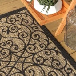 Madrid Vintage Filigree Textured Weave Indoor/Outdoor Area Rug - JONATHAN Y -Home Improvement Store GUEST 6f3059d3 0dd9 495c acda 86c0f0953c3d