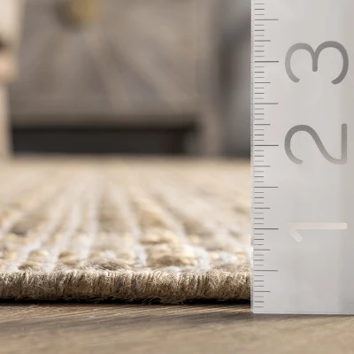 NuLOOM Delaney Hand Woven Striped Jute Area Rug 4 NuLOOM Delaney Hand Woven Striped Jute Area Rug - Image 2