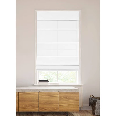1pc Light Filtering Cordless Roman Window Shade White - Lumi Home Furnishings 6 1pc Light Filtering Cordless Roman Window Shade White - Lumi Home Furnishings - Image 4