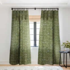 Wagner Campelo CONVESCOTE Green Single Panel Sheer Window Curtain - Deny Designs -Home Improvement Store GUEST 71207675 2f72 4ec3 9246 4ae5395f7e17