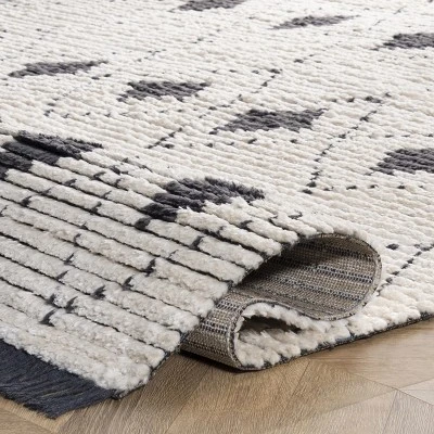 NuLOOM Joanna Diamond Trellis Soft Shag Fringe Area Rug 5 NuLOOM Joanna Diamond Trellis Soft Shag Fringe Area Rug - Image 3