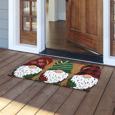 Holiday Gnomes Natural Fiber Coir Doormat Christmas Humor 30" X 18" Briarwood Lane 3 Holiday Gnomes Natural Fiber Coir Doormat Christmas Humor 30" X 18" Briarwood Lane
