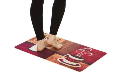 J&V TEXTILES 18" X 30" Cushioned Kitchen Floor Standing Mat (Cafe Moderno Dahlia) 3 J&V TEXTILES 18" X 30" Cushioned Kitchen Floor Standing Mat (Cafe Moderno Dahlia)