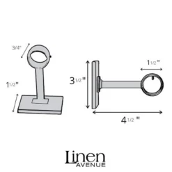 Linen Avenue Curtain Rod Decorative Drapery Bracket Rectangle Base -Home Improvement Store GUEST 740c7113 91c3 4a80 b20d f8f9bb681569