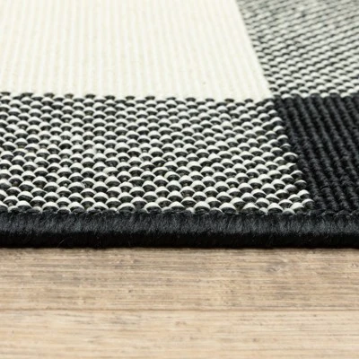Madeline Border Patio Rug Black/Ivory - Captiv8e Designs 3 Madeline Border Patio Rug Black/Ivory - Captiv8e Designs