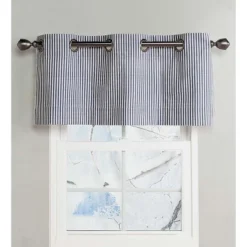 Thermalogic Insulated Ticking Stripe Grommet Top Valance, 40"W X 15"L