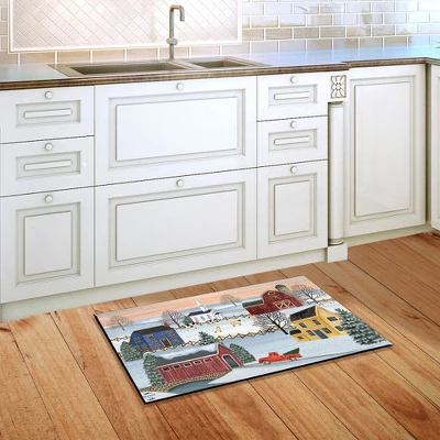 Briarwood Lane Winter Saltboxes Primitive Doormat Covered Bridge Indoor Outdoor 30" X 18" 5 Briarwood Lane Winter Saltboxes Primitive Doormat Covered Bridge Indoor Outdoor 30" X 18" - Image 3