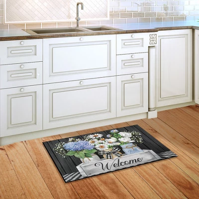 Briarwood Lane Crated Mason Jars Spring Doormat Welcome Floral Indoor Outdoor 30" X 18" 5 Briarwood Lane Crated Mason Jars Spring Doormat Welcome Floral Indoor Outdoor 30" X 18" - Image 3