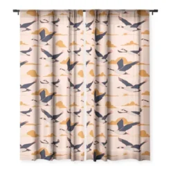 Nika Geese Flight Together Single Panel Sheer Window Curtain - Deny Designs -Home Improvement Store GUEST 788b979f ae63 4902 896c bee06a11a06f