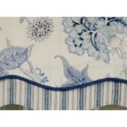 RLF Home 3" Rod Pocket High Quality Fabric Chloe Glory Valance For Windows 50" X 16" Blue -Home Improvement Store GUEST 78d7483a 463a 45a3 8c86 bed54e0b30f2