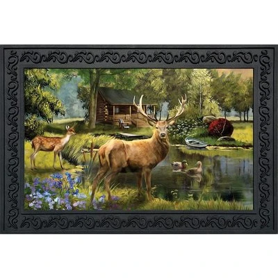 Great Outdoors Summer Doormat Elk Wildlife Indoor Outdoor 30" X 18" Briarwood Lane 3 Great Outdoors Summer Doormat Elk Wildlife Indoor Outdoor 30" X 18" Briarwood Lane