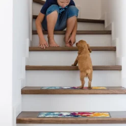 World Rug Gallery Modern Abstract Non-Slip Stair Treads -Home Improvement Store GUEST 79961b7a 44a9 4ded 8c13 11dc9f8e5b33