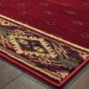 Weston Geometric Border Area Rug Red/Gold - Captiv8e Designs