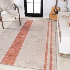 Raita Modern Distressed Stripe Machine-Washable Area Rug - JONATHAN Y 12 Raita Modern Distressed Stripe Machine-Washable Area Rug - JONATHAN Y -Home Improvement Store GUEST 7b713c4b 5010 44bd 8d7a 03946f59f30e