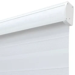 1pc Light Filtering Cordless Zebra Window Shade With Fabric Roller Valance White - Lumi Home Furnishings -Home Improvement Store GUEST 7c0bfa1f 99f2 49c5 b922 fc6ce6ddacee