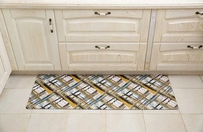 J&V TEXTILES 20" X 55" Oversized Cushioned Anti-Fatigue Kitchen Runner Mat (Abstract) 3 J&V TEXTILES 20" X 55" Oversized Cushioned Anti-Fatigue Kitchen Runner Mat (Abstract)