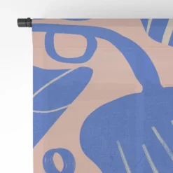 Viviana Gonzalez Abstract Floral Blue Single Panel Sheer Window Curtain - Deny Designs -Home Improvement Store GUEST 7caed616 ce31 4993 9456 5b2dd3550f2f