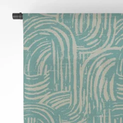 Holli Zollinger Kikka Teal 50" X 64" Single Panel Sheer Window Curtain - Deny Designs -Home Improvement Store GUEST 7e646018 fd43 47b3 bc55 1688af5a670d