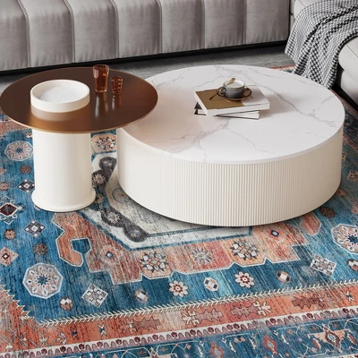 Costway Area Rug 5' X 7' Distressed Vintage Home Carpet Living Room Bedroom Non-Shedding 3 Costway Area Rug 5' X 7' Distressed Vintage Home Carpet Living Room Bedroom Non-Shedding