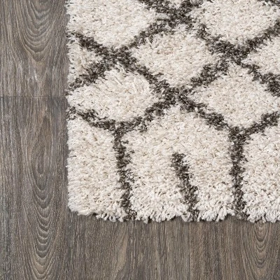 Algaida Moroccan Diamond Shag Area Rug - JONATHAN Y 5 Algaida Moroccan Diamond Shag Area Rug - JONATHAN Y - Image 3