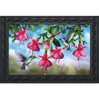 Briarwood Lane Flight Of The Hummingbirds Spring Doormat Floral Indoor Outdoor 30" X 18" 3 Briarwood Lane Flight Of The Hummingbirds Spring Doormat Floral Indoor Outdoor 30" X 18"