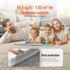 VEVOR - Slip-Resistant Rug Pad - Protective Cushioning Carpet Pad - 9' X 12' - 1/4"Thick - Dual Surface - Polyester Felt + Latex - Gray 14 VEVOR - Slip-Resistant Rug Pad - Protective Cushioning Carpet Pad - 9' X 12' - 1/4"Thick - Dual Surface - Polyester Felt + Latex - Gray -Home Improvement Store GUEST 7f8d6170 c6ca 48d1 a200 b9cf8384b22e