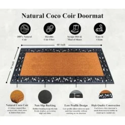 A1HC Natural Coir & Rubber Door Mat 30x60, Thick, Durable, Heavy Duty Doormat For Outdoor & Indoor -Home Improvement Store GUEST 8014147b 8862 4fde a3bf d05613f621fc