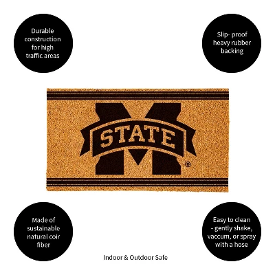 Evergreen Mississippi State University Logo Turf Mat, Brown- 28 X 16 Inches Indoor Outdoor Doormat 5 Evergreen Mississippi State University Logo Turf Mat, Brown- 28 X 16 Inches Indoor Outdoor Doormat - Image 3