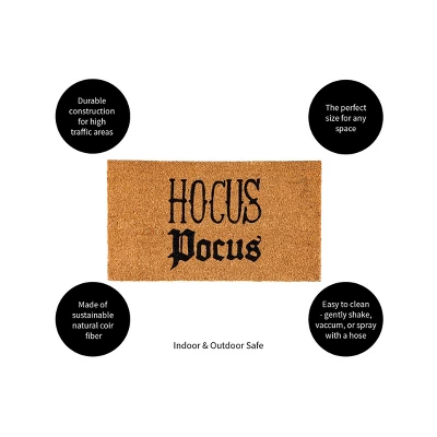 Evergreen 16 X 28 Halloween Greeting Coir Mat, Hocus Pocus For Indoor And Outdoor Decor 10 Evergreen 16 X 28 Halloween Greeting Coir Mat, Hocus Pocus For Indoor And Outdoor Decor - Image 8