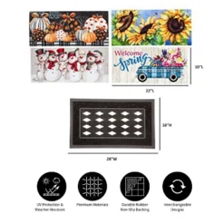 Evergreen Flag Sassafras Doormat Seasonal Spring, Summer, Winter Fall Floormat And Tray Set Of 5 -Home Improvement Store GUEST 822a3dc6 e4d7 41dc 8026 55b56c14777a