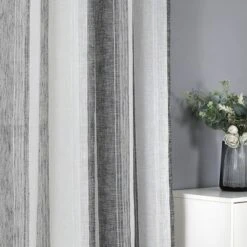 Trinity Semi Sheer Curtains Room Decorative Vertical Stripe Voile Grommet Faux Linen Textured Window Drapes, 2 Panels 11 Trinity Semi Sheer Curtains Room Decorative Vertical Stripe Voile Grommet Faux Linen Textured Window Drapes, 2 Panels -Home Improvement Store GUEST 8274365f 794f 4fc5 8e4d 64b312869086