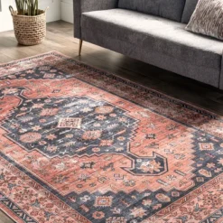 NuLOOM Medallion Bordered Machine Washable Area Rug 19 NuLOOM Medallion Bordered Machine Washable Area Rug -Home Improvement Store GUEST 838a3f6c 65aa 4eea b3a1 2580a0b4c402