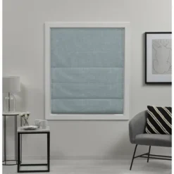 Exclusive Home Acadia 100% Blackout Roman Shade, 23"x64", Aqua -Home Improvement Store GUEST 83d3f856 bcf6 4d40 9f61 9a230616f734