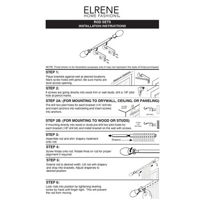 Shaker Curtain Rod - Elrene Home Fashions 5 Shaker Curtain Rod - Elrene Home Fashions - Image 3