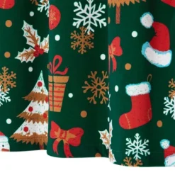 Trinity Velvet Christmas Snowman And Falling Snowflake Pattern Short Curtains -Home Improvement Store GUEST 84cf5806 ed7d 4a10 ae21 c7067a3170b1