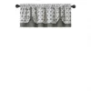 Kate Aurora Modern Geometric Button Tuck Rod Pocket Window Valance