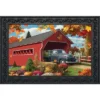 Harvest Bridge Autumn Doormat Pickup Truck Indoor Outdoor 30" X 18" Briarwood Lane